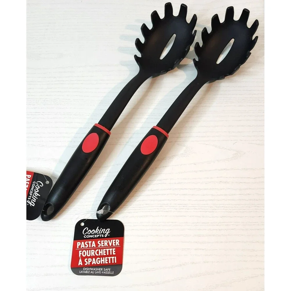Cooking concept set of 2 pc pasta Spaghetti server color black